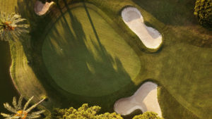 campo de golf llavaneras vista zenital bunkers